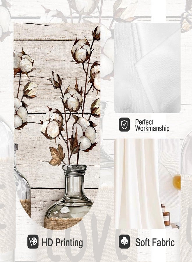 Coxila Farmhouse Kitchen Window Curtains 27.5 x 39 Inch Small Short Mini Cafe Rod Pocket Rustic Country Floral Retro Vintage Fun Living Bedroom Room Home Treatment Set of 2 Curtain Panels Drapes Tiers - Image 2